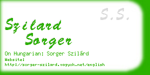 szilard sorger business card